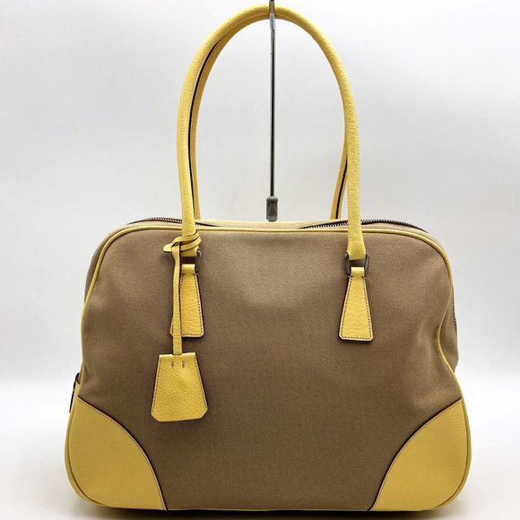 Prada Bag Tan Bowling Yellow - Picture 1 of 10